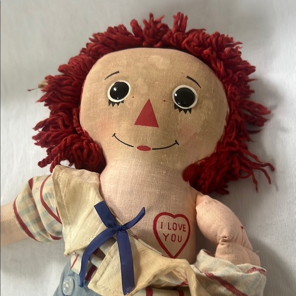 Vintage 1970’s Knickerbocker Raggedy Ann and Andy Dolls with I Love You Heart - Picture 14 of 15